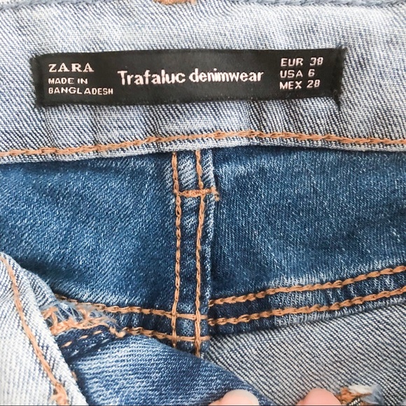 ZARA Mid-rise Ripped Stretch Skinny Jeans - Picture 5 of 7